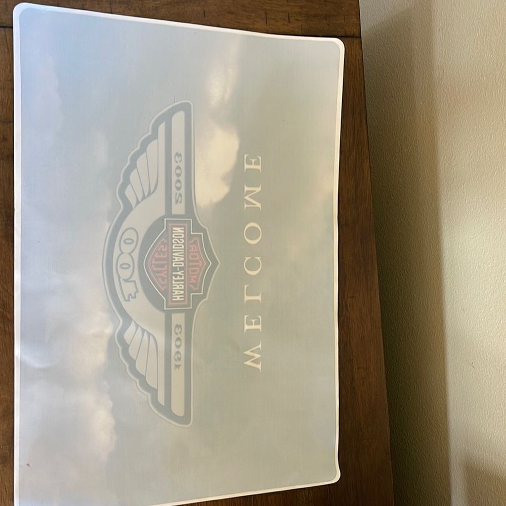 Welcome door decal Harley Davidson 100 years